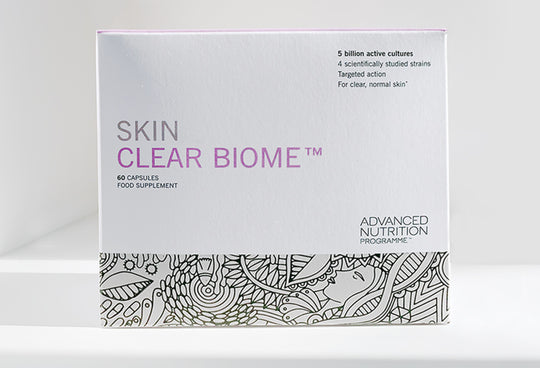 Skin Clear Biome Box of supplements