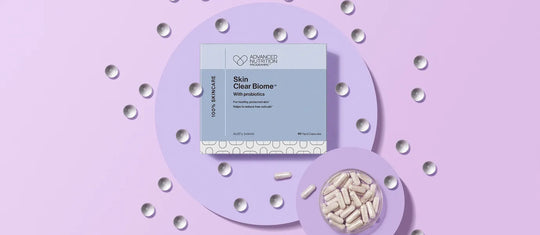 Skin Clear Biome Box of supplements