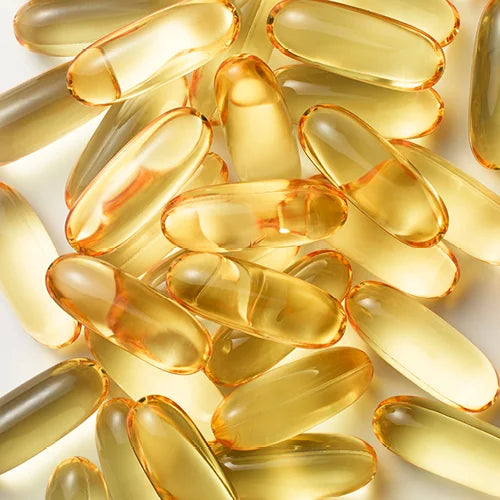 Softgel capsules close-up